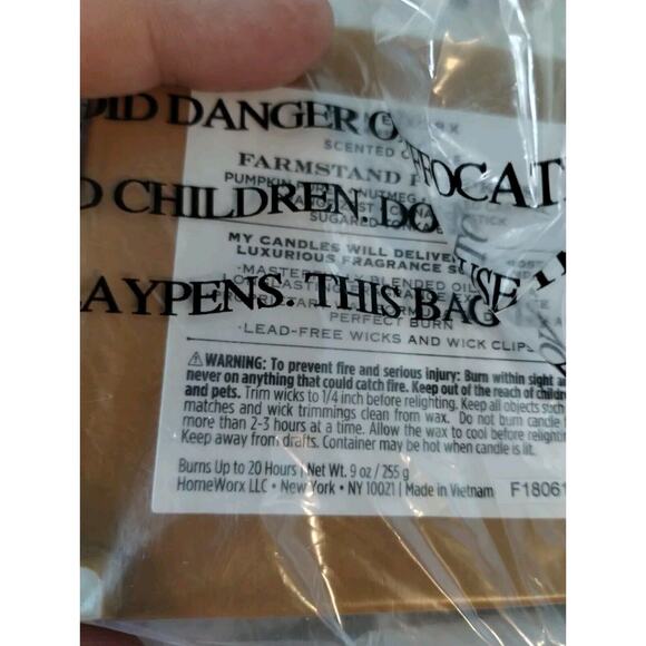 HomeWorx by Harry Slatkin Ceramic Pumpkin Basket Candle Holder - Two Candles NWT - Picture 8 of 8